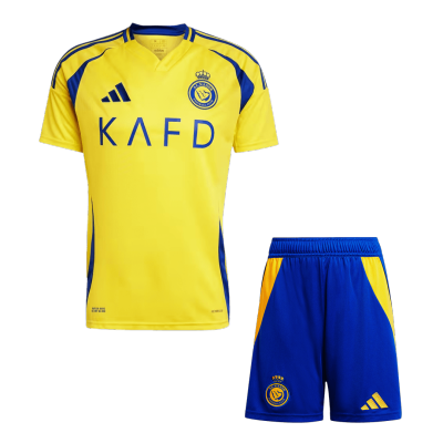 Men's Al Nassr Home Soccer Jersey Kit (Jersey+Shorts) 2024/25 - BuyJerseyshop