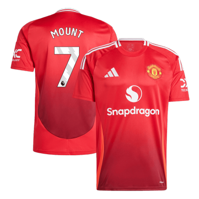 Men's MOUNT #7 Manchester United Home Soccer Jersey Shirt 2024/25 - BuyJerseyshop