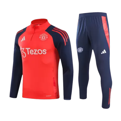 Men's Manchester United Zipper Tracksuit Sweat Shirt Kit (Top+Trousers) 2024/25 - BuyJerseyshop