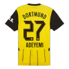 Men's ADEYEMI #27 Borussia Dortmund Home Soccer Jersey Shirt 2024/25 - BuyJerseyshop