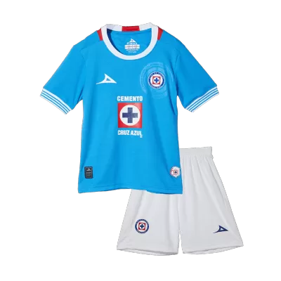 Kids Cruz Azul Home Soccer Jersey Kit (Jersey+Shorts) 2024/25 - BuyJerseyshop