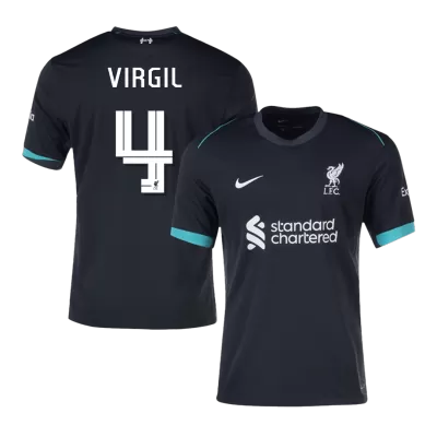 Men's VIRGIL #4 Liverpool Away UCL Soccer Jersey Shirt 2024/25 - BuyJerseyshop