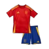 Kids Spain Home Soccer Jersey Kit (Jersey+Shorts) 2024 - BuyJerseyshop