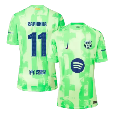 RAPHINHA #11 Barcelona Third Away Soccer Jersey 2024/25 - UCL（Spotify Logo Without Text） - BuyJerseyshop