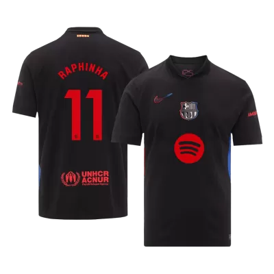 Men's RAPHINHA #11 Barcelona Away Soccer Jersey Shirt 2024/25-Spotify Logo Without Text - BuyJerseyshop