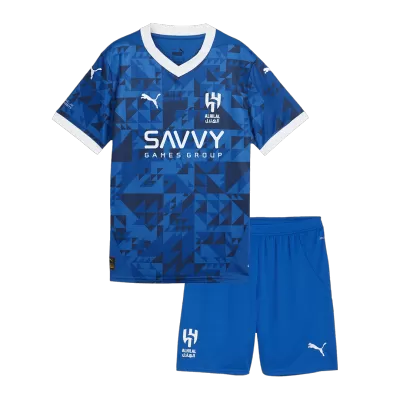 Kids Al Hilal SFC Home Soccer Jersey Kit (Jersey+Shorts) 2024/25 - BuyJerseyshop