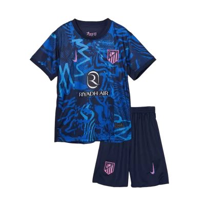 Kids Atletico Madrid Third Away Soccer Jersey Kit (Jersey+Shorts) 2024/25 - BuyJerseyshop