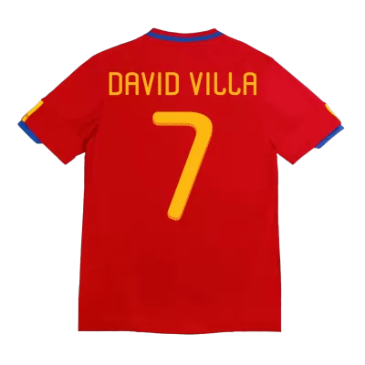 DAVID VILLA #7 Spain Retro Jerseys 2010 Home Soccer Jersey For Men - BuyJerseyshop