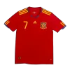 DAVID VILLA #7 Spain Retro Jerseys 2010 Home Soccer Jersey For Men - BuyJerseyshop