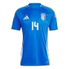 Men's CHIESA #14 Italy Home Soccer Jersey Shirt 2024 - BuyJerseyshop