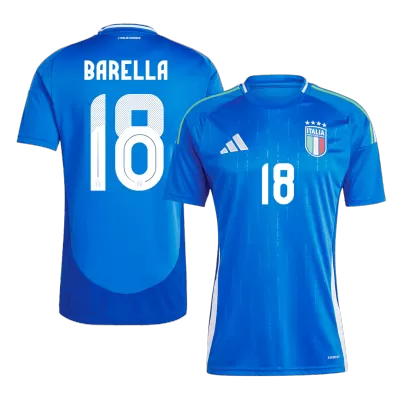 Men's BARELLA #18 Italy Home Soccer Jersey Shirt 2024 - BuyJerseyshop