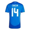 Men's CHIESA #14 Italy Home Soccer Jersey Shirt 2024 - BuyJerseyshop