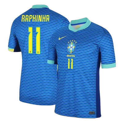 Men's RAPHINHA #11 Brazil Away Soccer Jersey Shirt 2024 - BuyJerseyshop