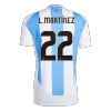 Men's L.MARTÍNEZ #22 Argentina Home Soccer Jersey Shirt 2024 - BuyJerseyshop