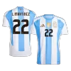 Men's L.MARTÍNEZ #22 Argentina Home Soccer Jersey Shirt 2024 - BuyJerseyshop