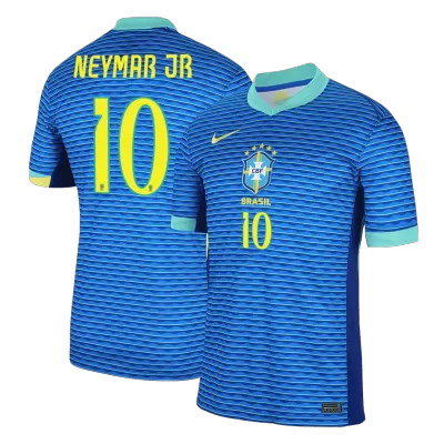 Men's NEYMAR JR #10 Brazil Away Soccer Jersey Shirt 2024 - BuyJerseyshop