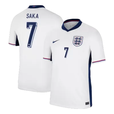 Men's SAKA #7 England Home Soccer Jersey Shirt 2024 - BuyJerseyshop