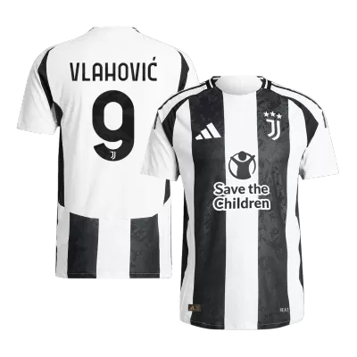 VLAHOVIĆ #9 Juventus Home Player Version Jersey 2024/25 Men-Save The Children Sponsor - BuyJerseyshop