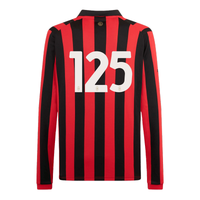 Men's #125 AC Milan Soccer Long Sleeves Jersey Shirt 2024/25-125th Anniversary - BuyJerseyshop