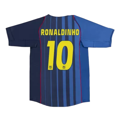 RONALDINHO #10 Barcelona Retro Jerseys 2004/05 Away Soccer Jersey For Men - BuyJerseyshop