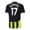 Men's DE BRUYNE #17 Manchester City Away Soccer Jersey Shirt 2024/25 - BuyJerseyshop