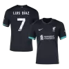 Men's LUIS DÍAZ #7 Liverpool Away Soccer Jersey Shirt 2024/25 - BuyJerseyshop