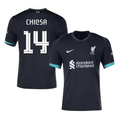 Men's CHIESA #14 Liverpool Away UCL Soccer Jersey Shirt 2024/25 - BuyJerseyshop