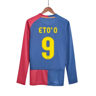 ETO'O #9 Barcelona Retro Jerseys 2008/09 Home Long Sleeve Soccer Jersey For Men - BuyJerseyshop