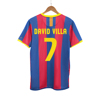 DAVID VILLA #7 Barcelona Retro Jerseys 2010/11 Home Soccer Jersey For Men - BuyJerseyshop