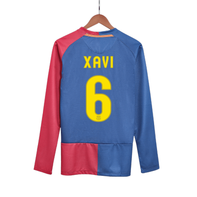 XAVI #6 Barcelona Retro Jerseys 2008/09 Home Long Sleeve Soccer Jersey For Men - BuyJerseyshop