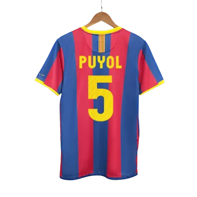 PUYOL #5 Barcelona Retro Jerseys 2010/11 Home Soccer Jersey For Men - BuyJerseyshop