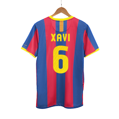 XAVI #6 Barcelona Retro Jerseys 2010/11 Home Soccer Jersey For Men - BuyJerseyshop