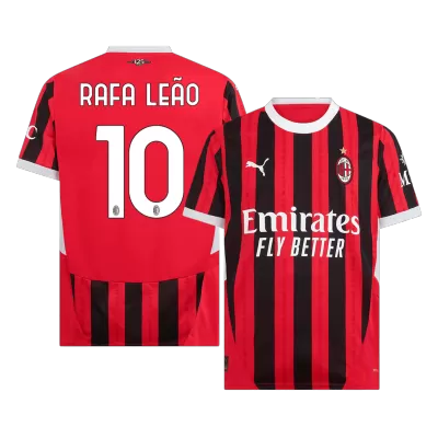 Men's RAFA LEÃO #10 AC Milan Home Soccer Jersey Shirt 2024/25 - BuyJerseyshop