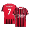 Men's GIMENEZ #7 AC Milan Home Soccer Jersey Shirt 2024/25 - BuyJerseyshop