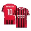 Men's RAFA LEÃO #10 AC Milan Home UCL Soccer Jersey Shirt 2024/25 - UCL - BuyJerseyshop