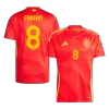 Men's FABIÁN #8 Spain Home Soccer Jersey Shirt 2024 - BuyJerseyshop