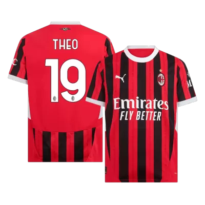 Men's THEO #19 AC Milan Home Soccer Jersey Shirt 2024/25 - BuyJerseyshop