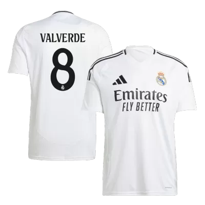 Men's VALVERDE #8 Real Madrid Home Soccer Jersey Shirt 2024/25 - BuyJerseyshop