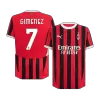 GIMENEZ #7 AC Milan Home Player Version Jersey 2024/25 Men - BuyJerseyshop