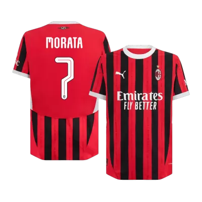 MORATA #7 AC Milan Home Player Version Jersey 2024/25 Men - UCL - BuyJerseyshop