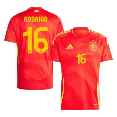 Men's RODRIGO #16 Spain Home Soccer Jersey Shirt 2024 - BuyJerseyshop