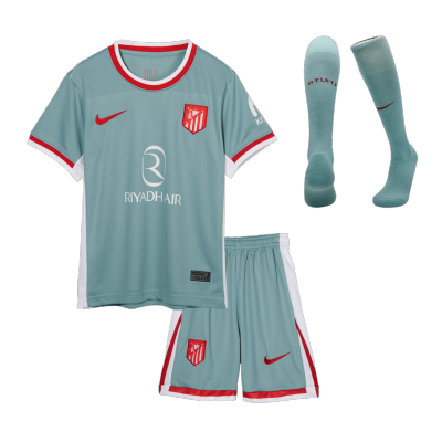 Kids Atletico Madrid Away Soccer Jersey Whole Kit (Jersey+Shorts+Socks) 2024/25 - BuyJerseyshop