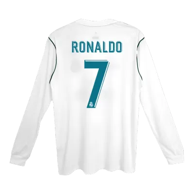 RONALDO #7 Real Madrid Retro Jerseys 2017/18 Home Long Sleeve Soccer Jersey For Men - BuyJerseyshop